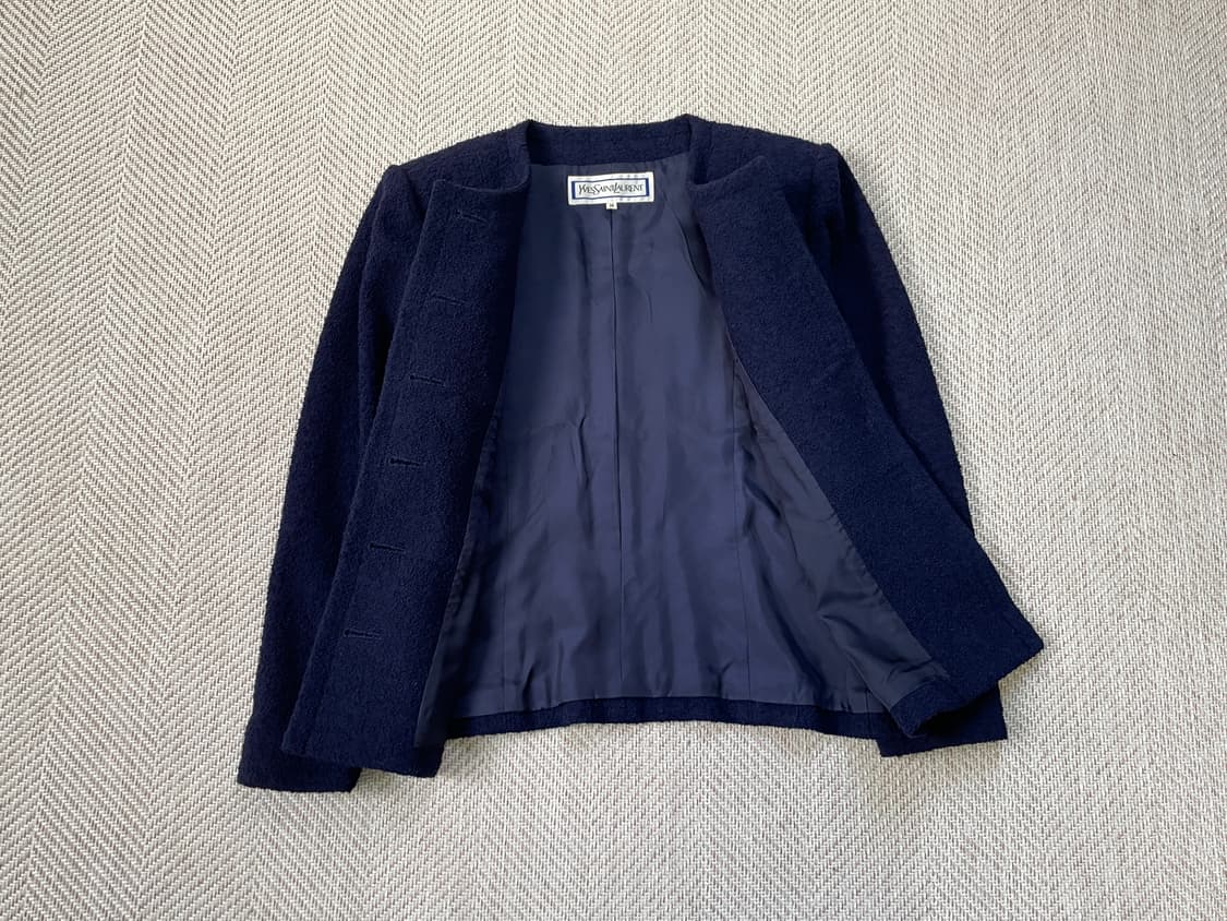 이브 생 로랑 오너먼트 버튼 울 재킷 J03491 상품이미지5