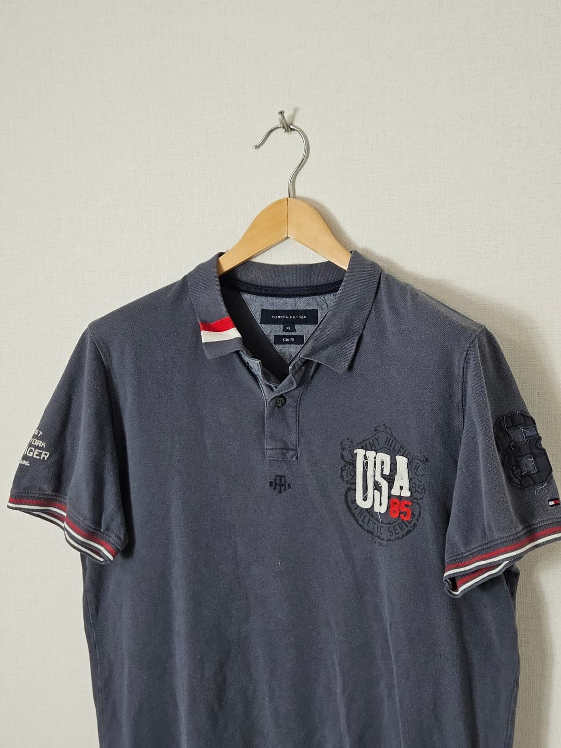 타미힐피거 USA 빈티지 폴로 반팔 카라티 코튼 클래식 올드스쿨 XL 상품이미지2