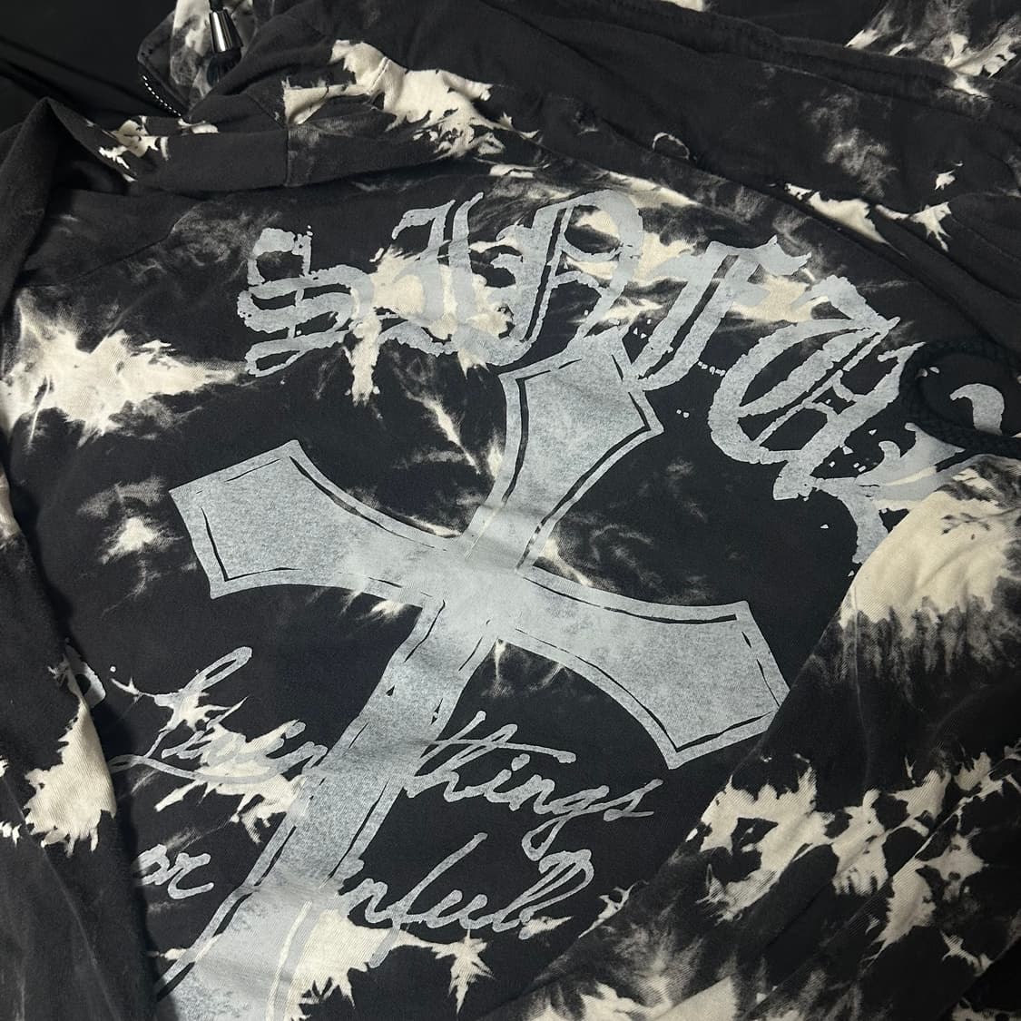 빈티지 십자가 후드집업 상품이미지1