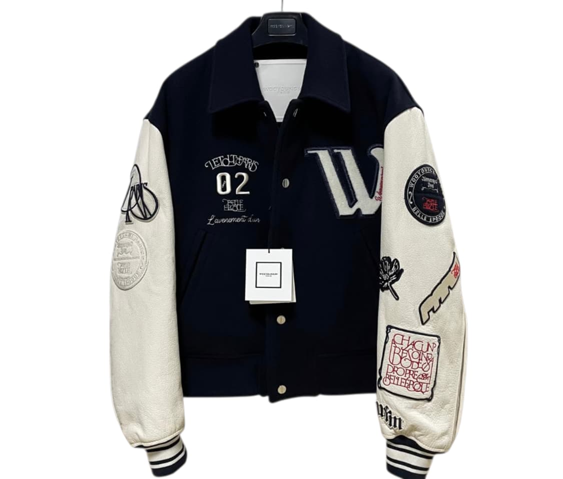 [정품] 우영미 22FW 멀티 패치 바시티 자켓 (Navy) 105 상품이미지2