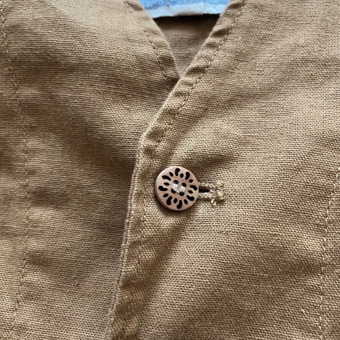 JPN . 재팬 빈티지 린넨 베스트 상품이미지5