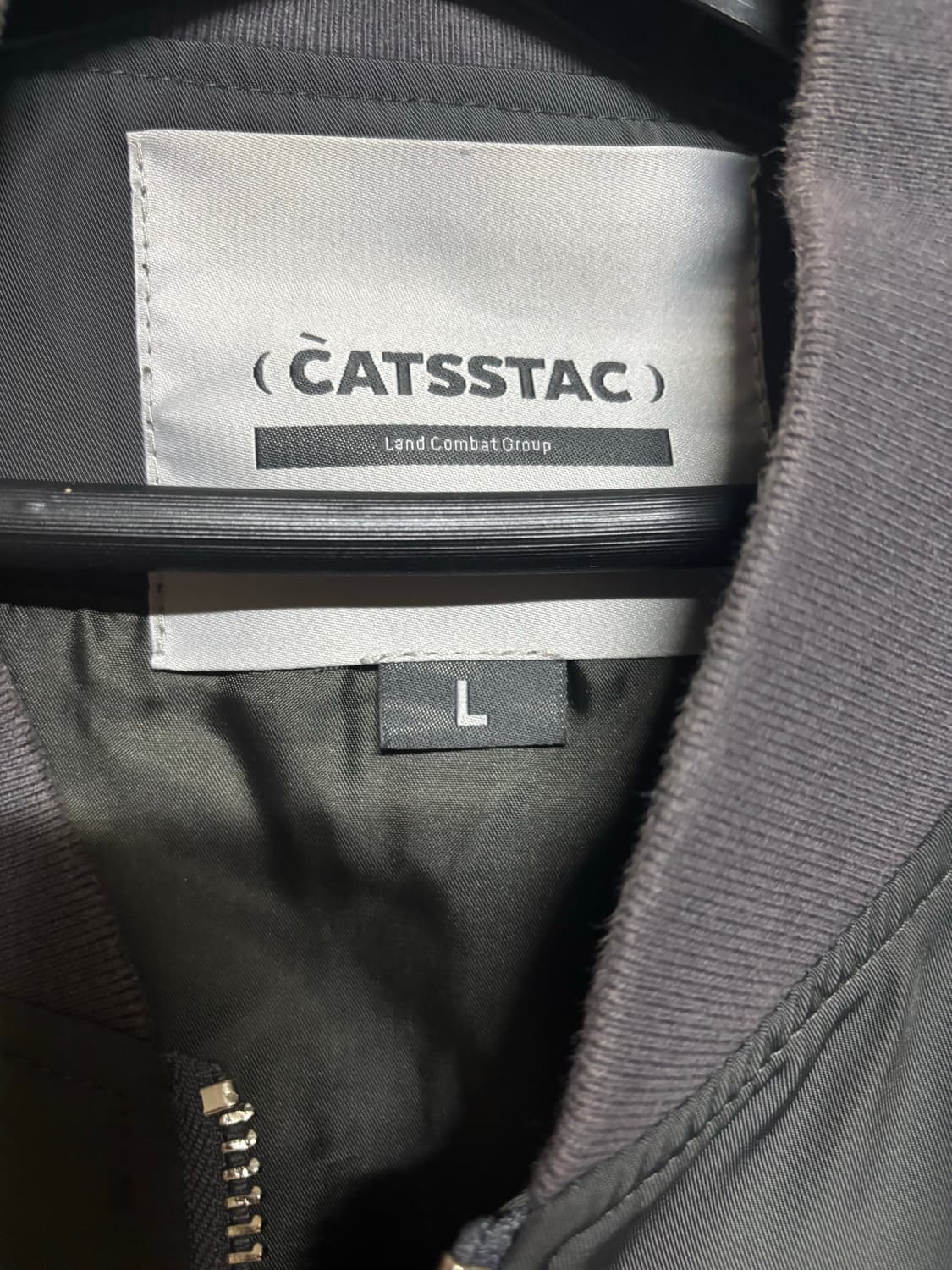 [CATSSTAC] 캐스탁 오버핏 투웨이 멀티지퍼 그레이 MA-1 자켓 상품이미지5