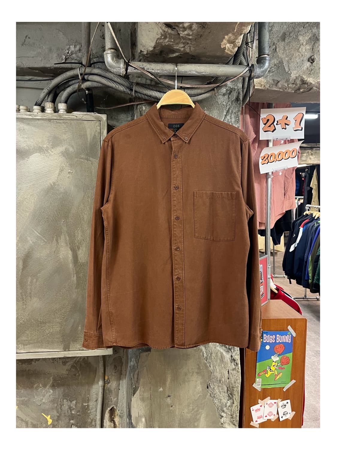 코스 셔츠 브라운 M #csz3280 상품이미지1