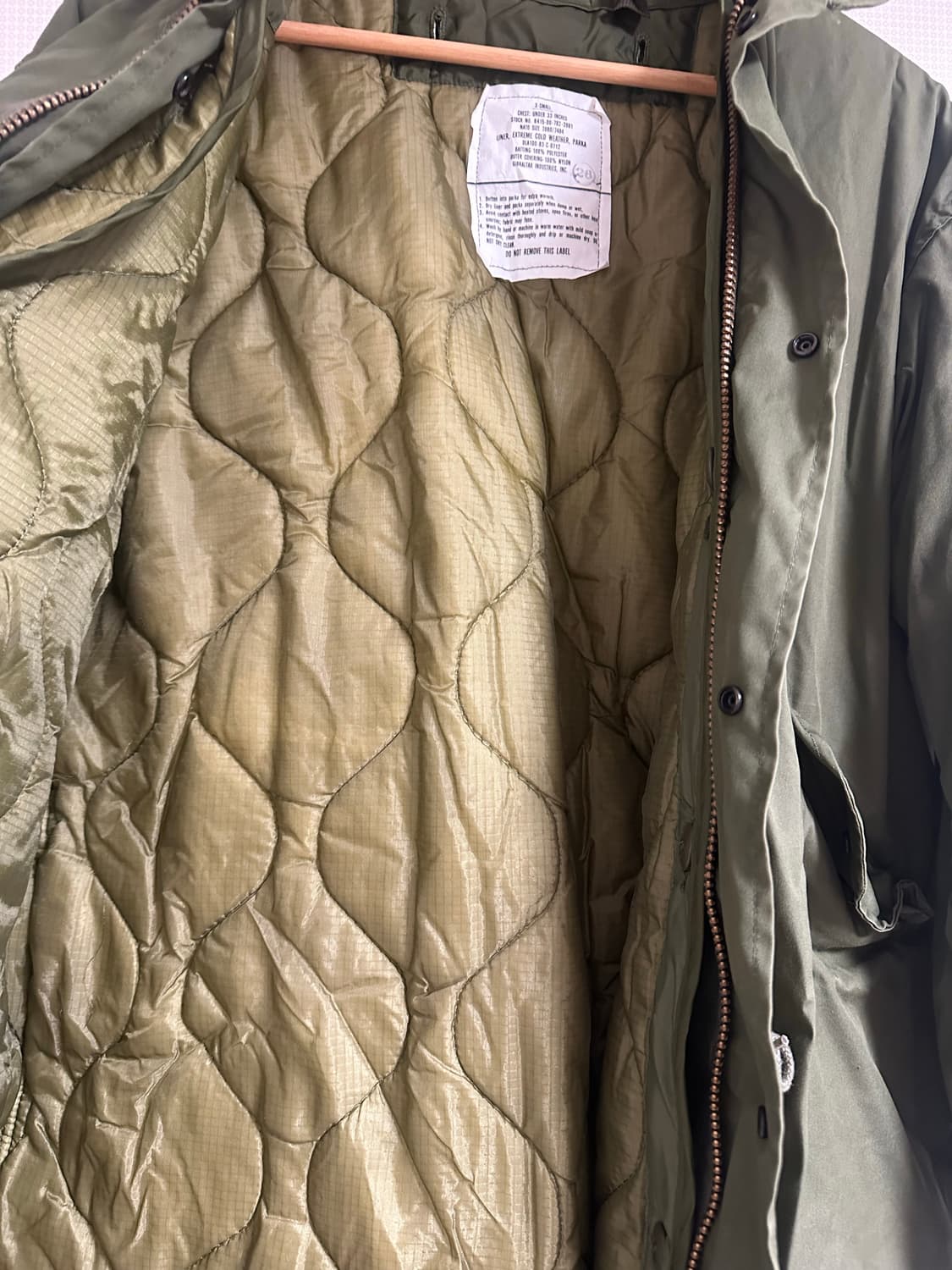 미군 오리지널 피쉬테일 xs 사이즈 A급 상품이미지8