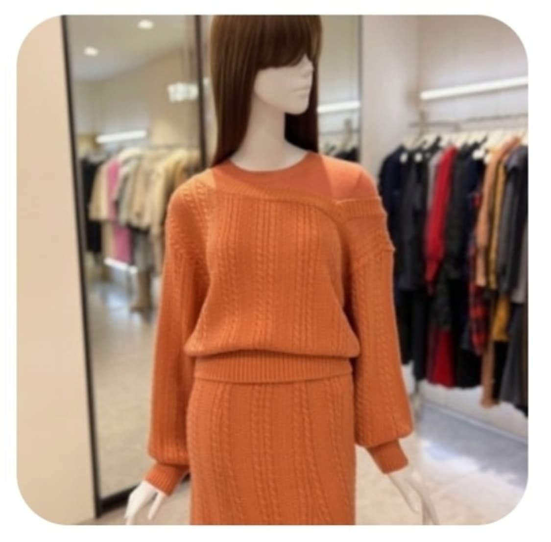 에고이스트 춘추동 니트 스커트 셋업 55.66 상품이미지2