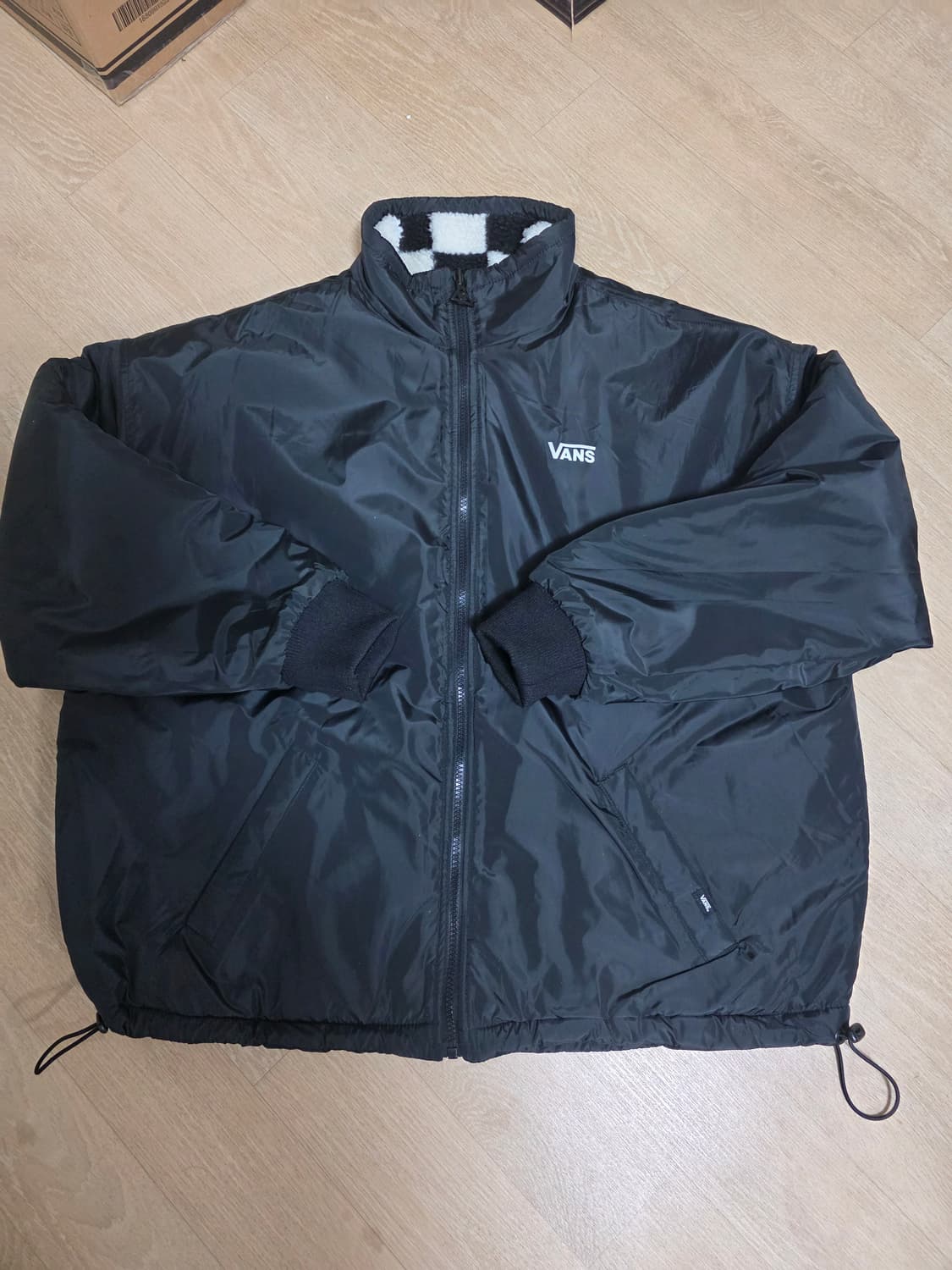 반스 체커보드 리버시블 후리스 자켓 상품이미지6