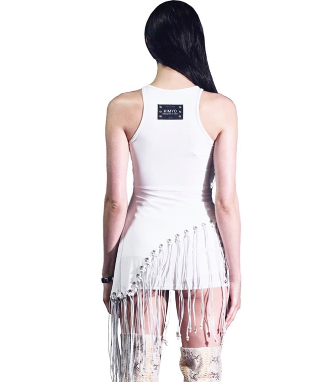 키묘 OBLIQUE EYELET TASSEL SLEEVELESS 상품이미지3