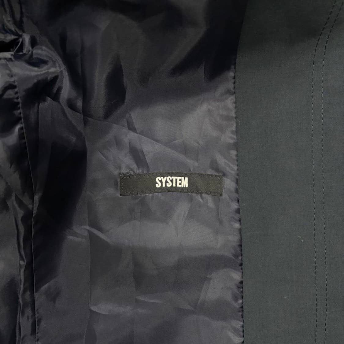 시스템 가죽 배색 하프 코트 v0253 상품이미지4