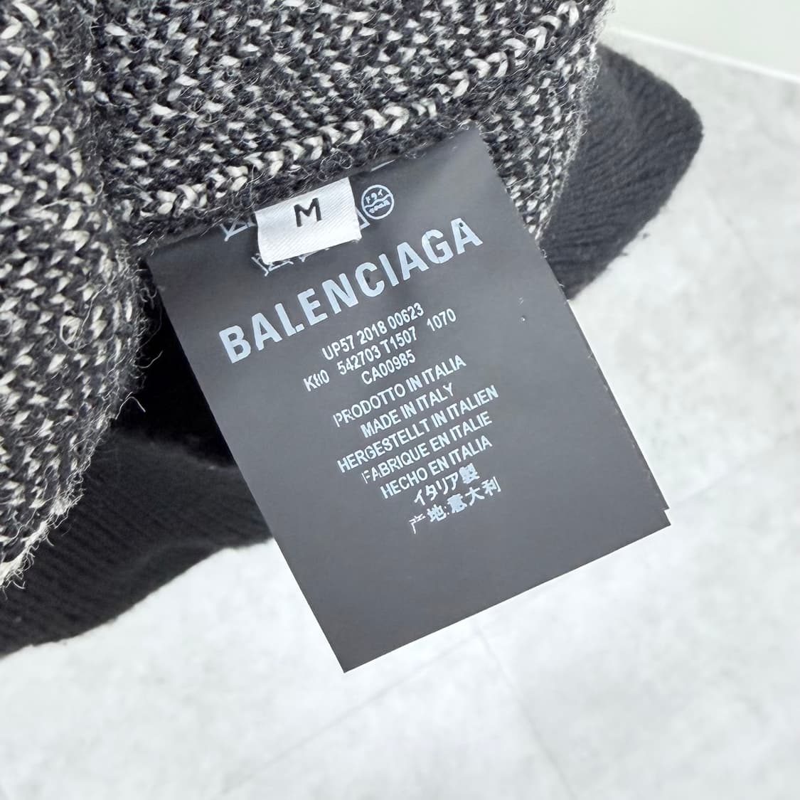 [S급/M] 발렌시아가 wfp 목폴라 니트 오버핏 블랙 상품이미지6