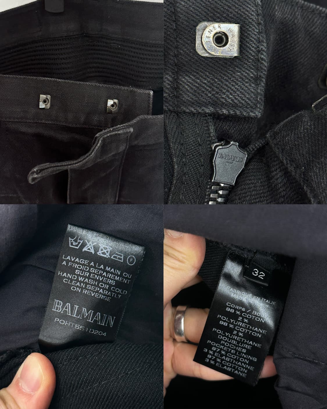 Balmain Coated Biker Denim Jeans 상품이미지7