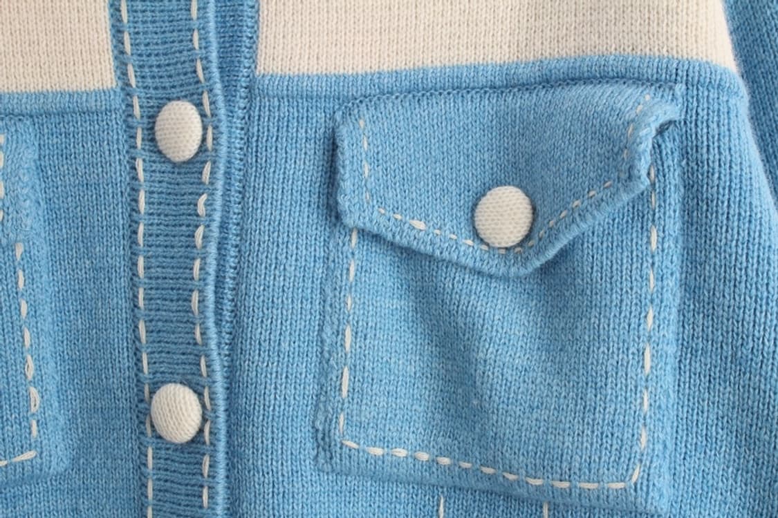 우먼FRRE 보카바카 스티치 니트 봄버 자켓 상품이미지3