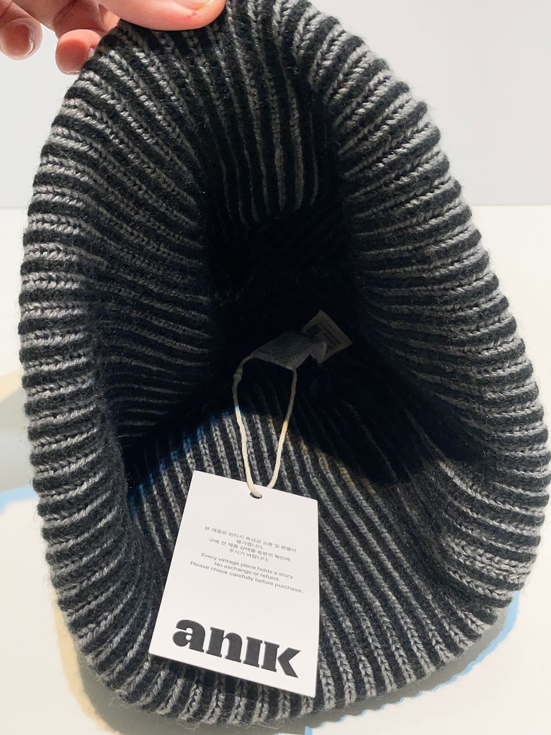 노스페이스 스트라이프 배색 비니 A1411 상품이미지5