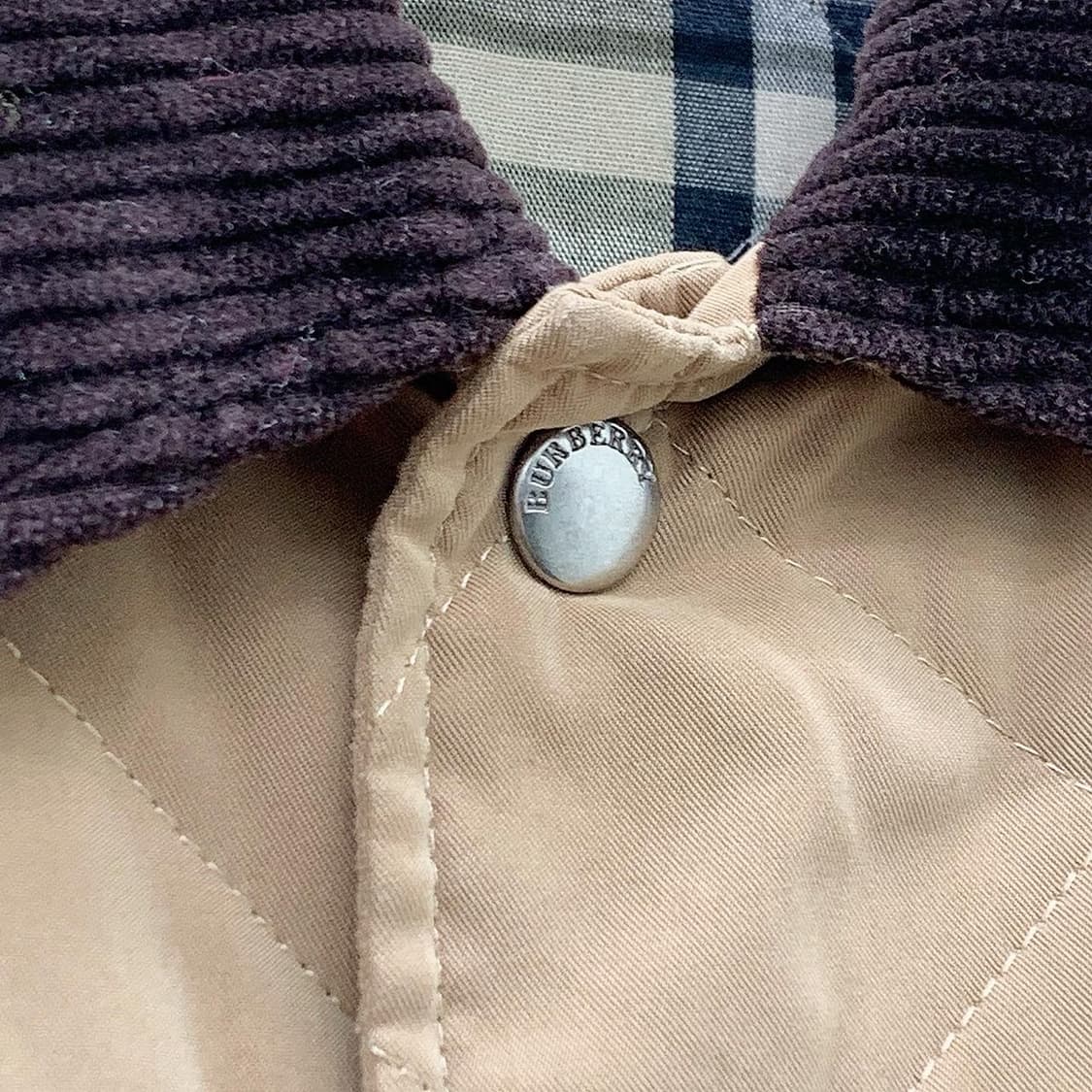 버버리 베이지 코듀로이 퀄팅 자켓 상품이미지6