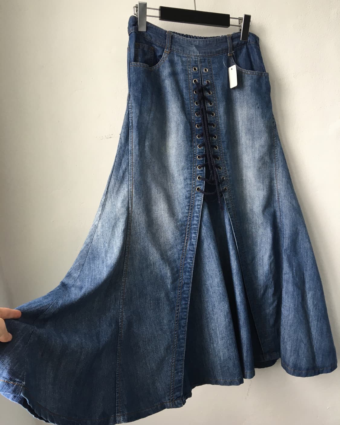 Lace up point long skirt 상품이미지3