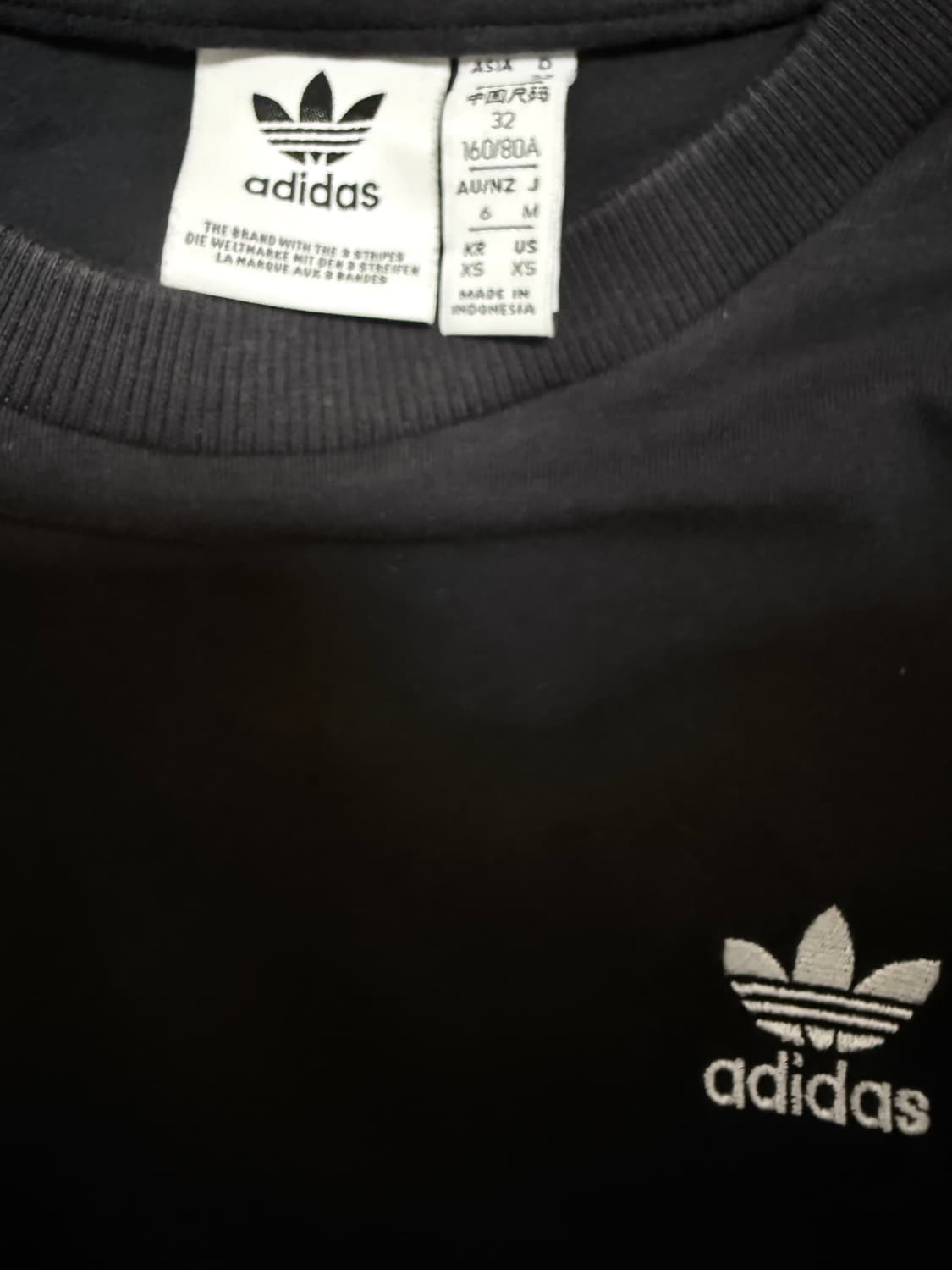 🖤adidas 아디다스 크롭 긴팔 티셔츠 블랙 XS 🖤 상품이미지6