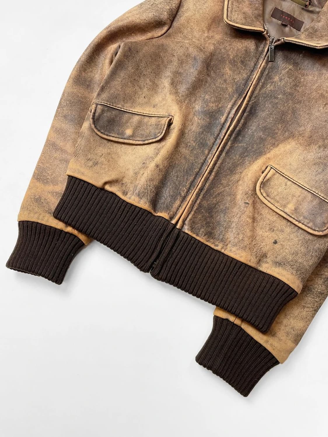 톰보이 00s 페이딩 A-2 플라이트 양가죽 자켓 A1402 상품이미지4