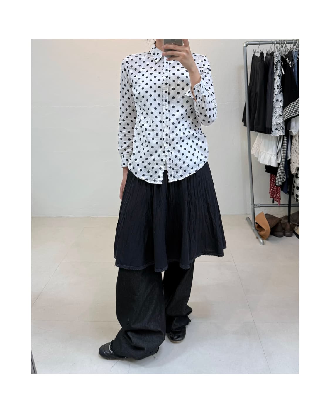 빈티지 도트 블라우스 상품이미지2