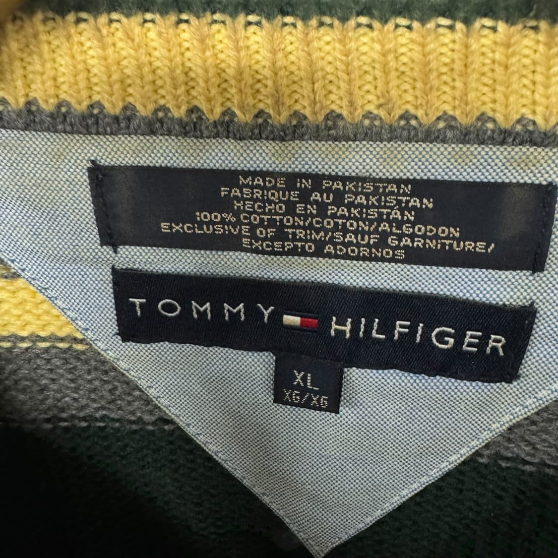 타미힐피거 스트라이프 월계수로고 니트 상품이미지3