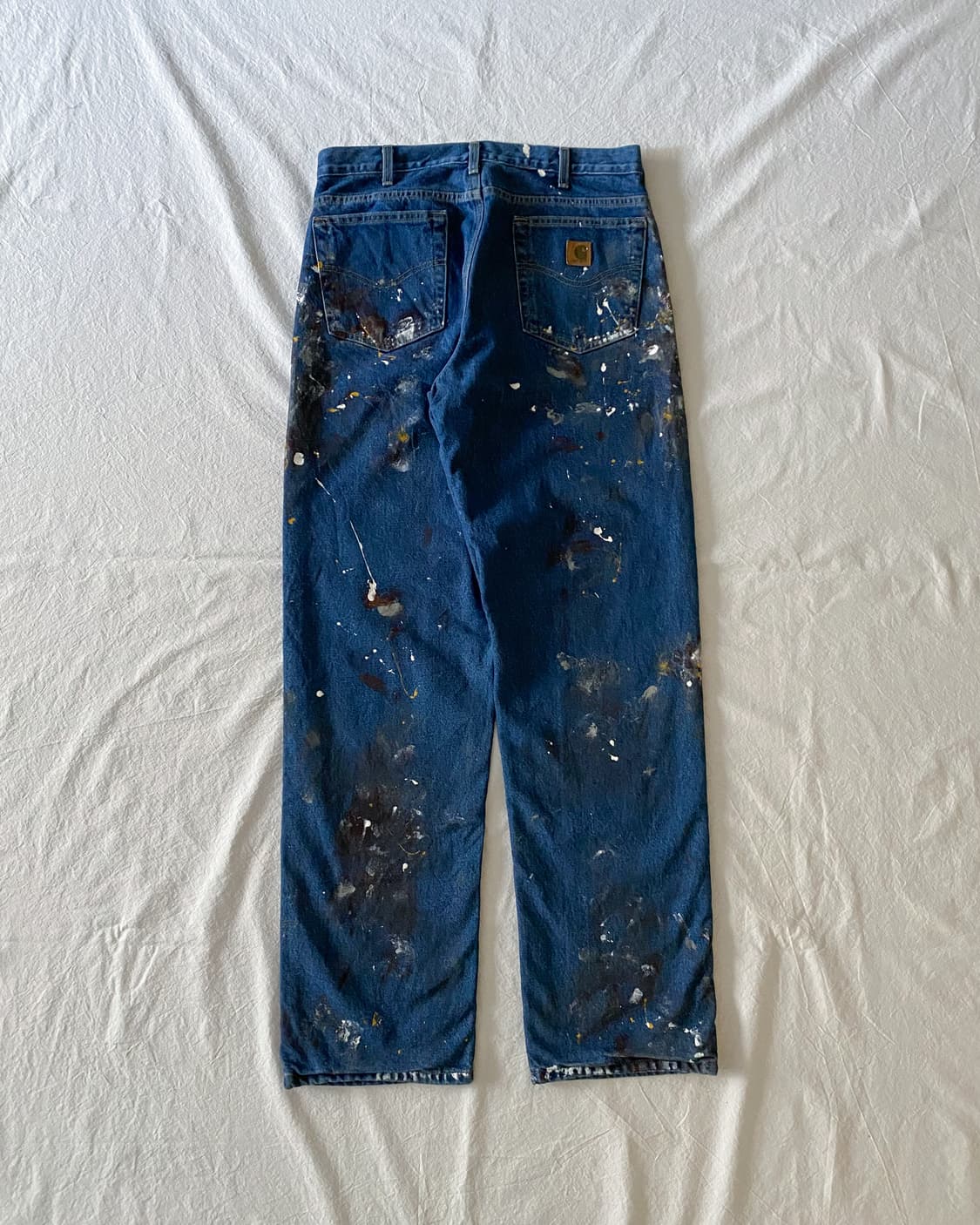 칼하트 페인팅 플란넬 데님 팬츠 상품이미지2