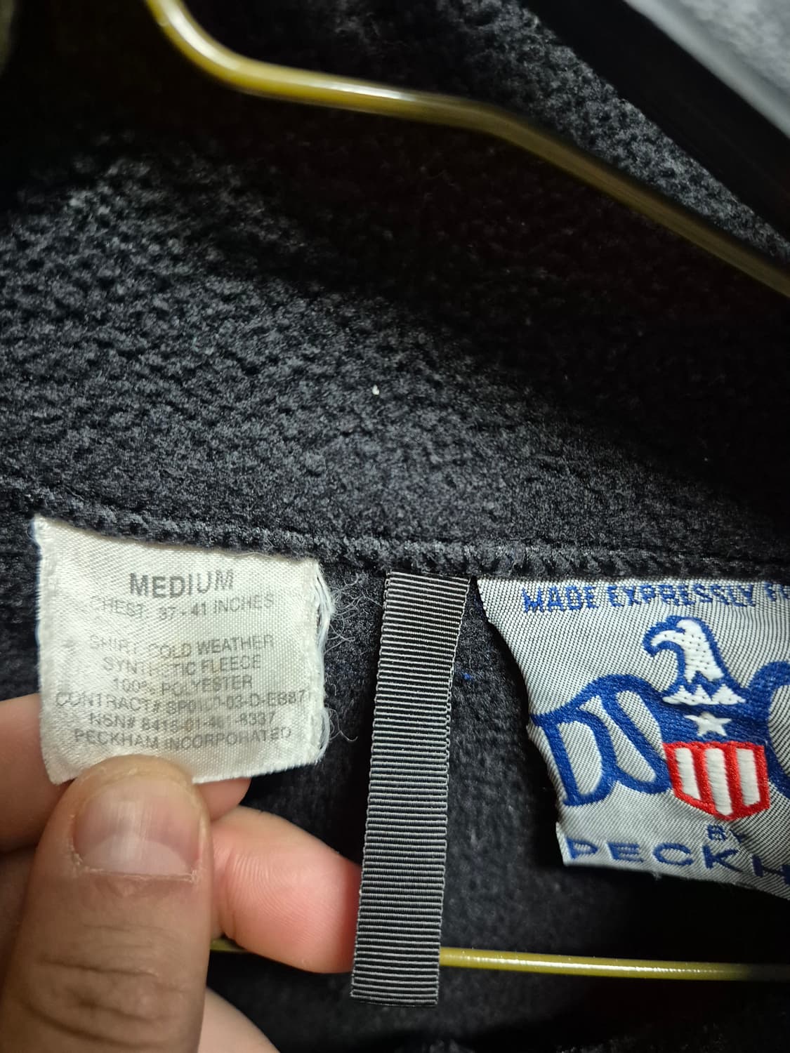 [M] 오리지널 미군 폴라텍 300 플리스 자켓 후리스 블랙 검정 상품이미지3