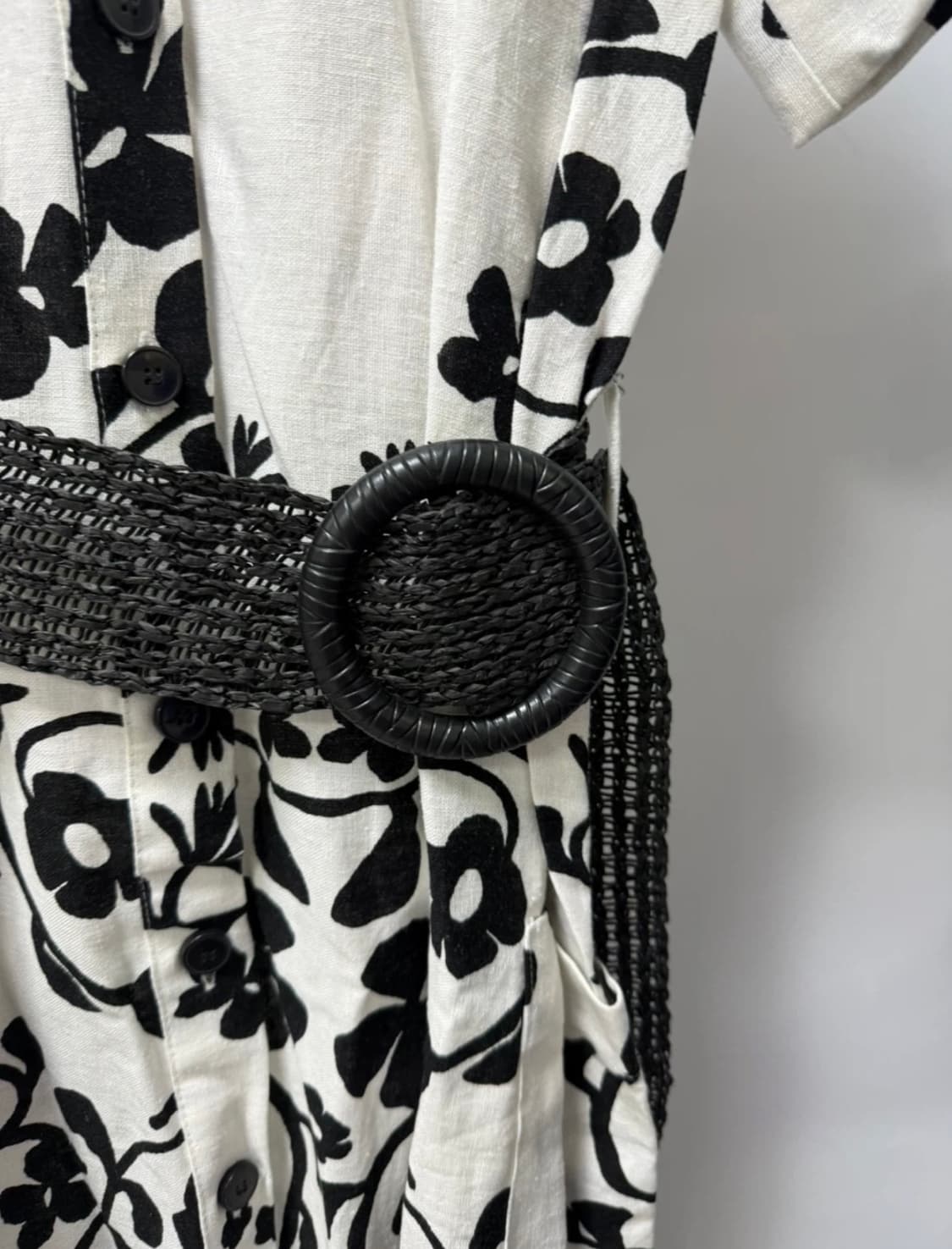 자라 플로럴 셔츠 원피스 (S) 상품이미지4