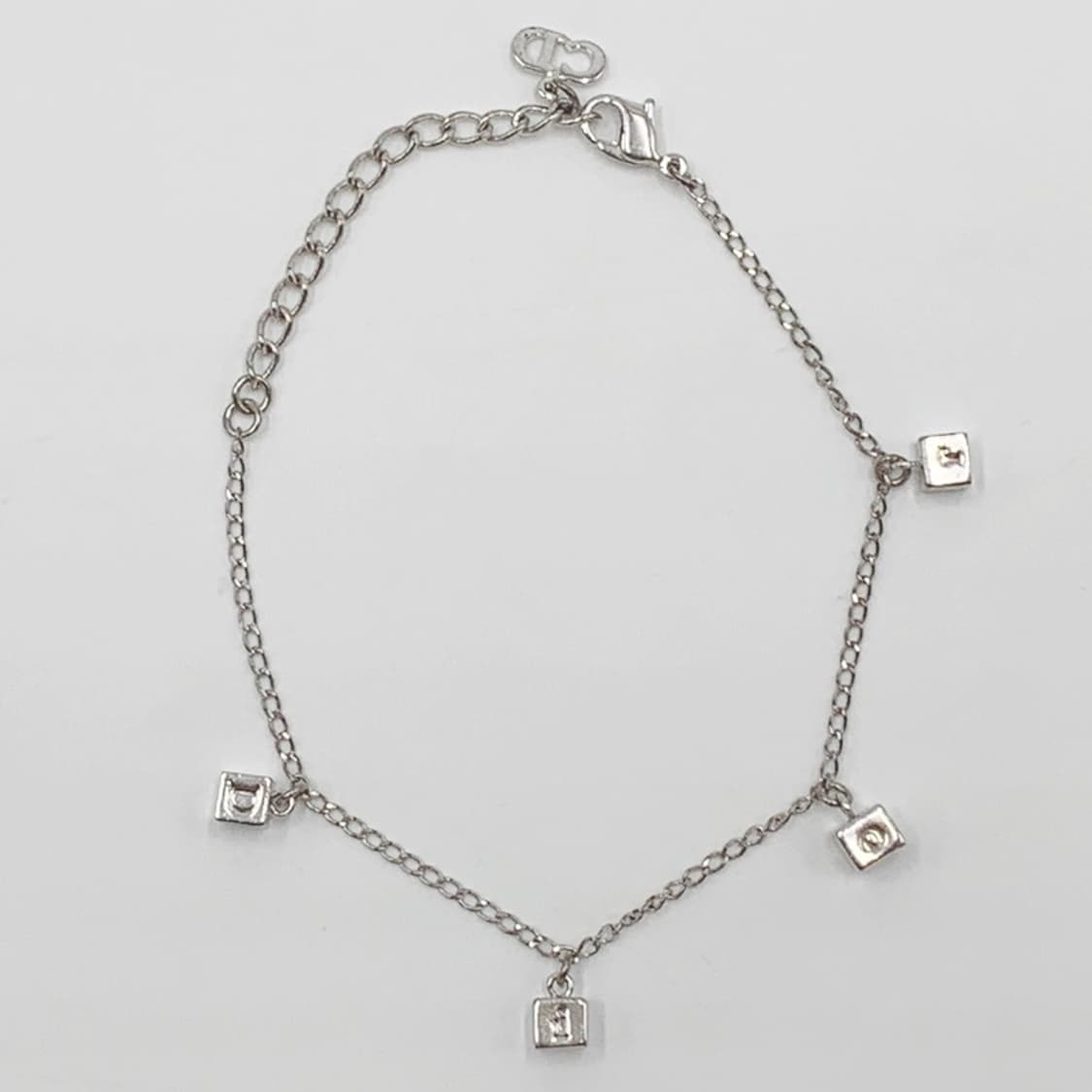 크리스찬 디올 큐브 참 펜던트 체인 팔찌 no.117 상품이미지2