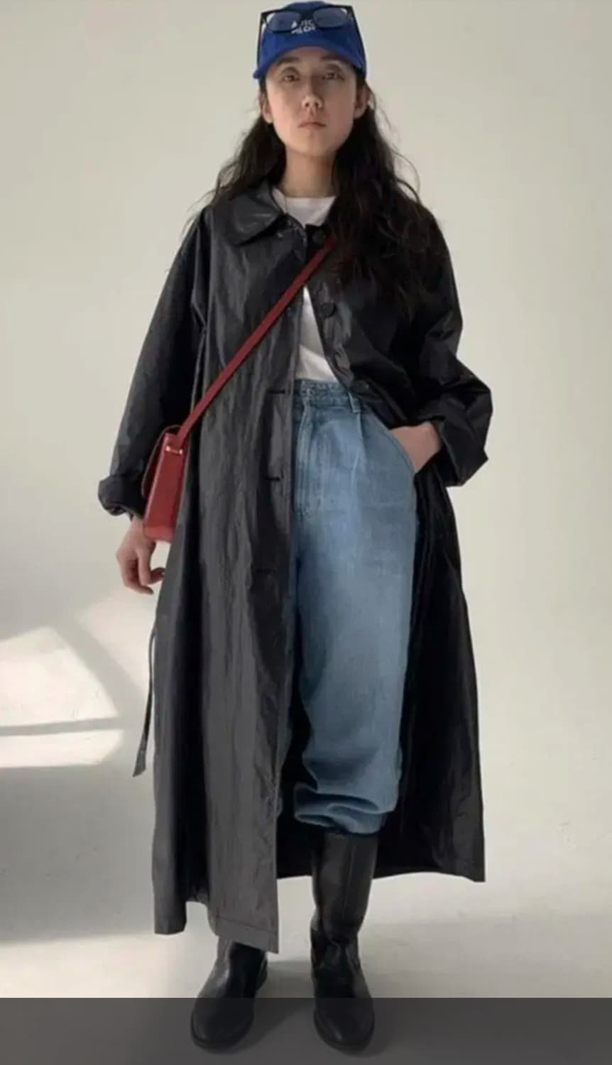 에토스 블랙 트렌치코트 상품이미지3