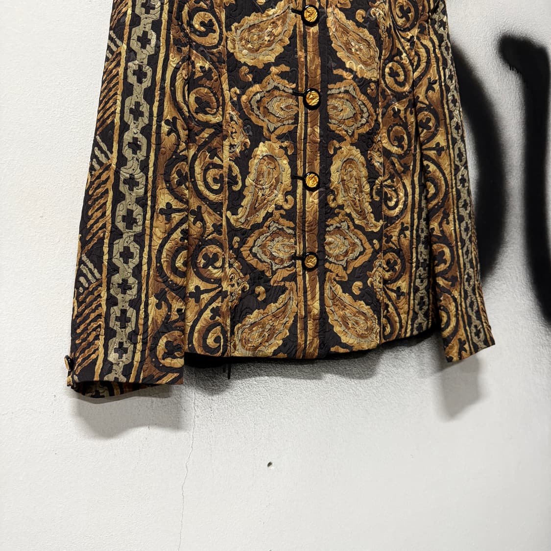 Bruno piattelli Roma 바로크 풀 패턴 오픈 카라 자켓 상품이미지4