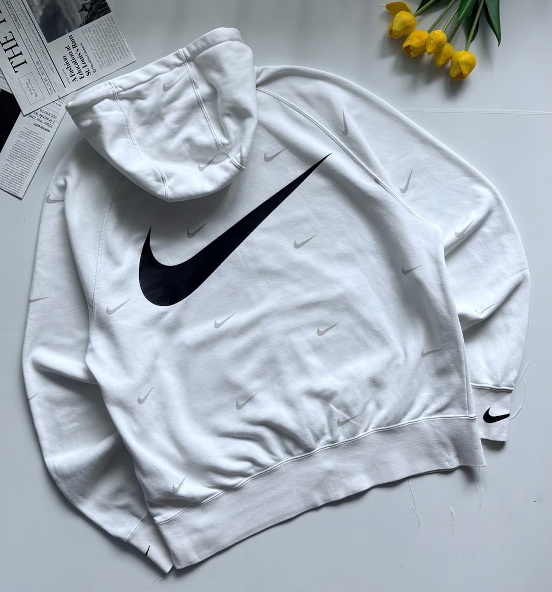 Nike 나이키 빅로고 화이트 후드 집업 상품이미지3