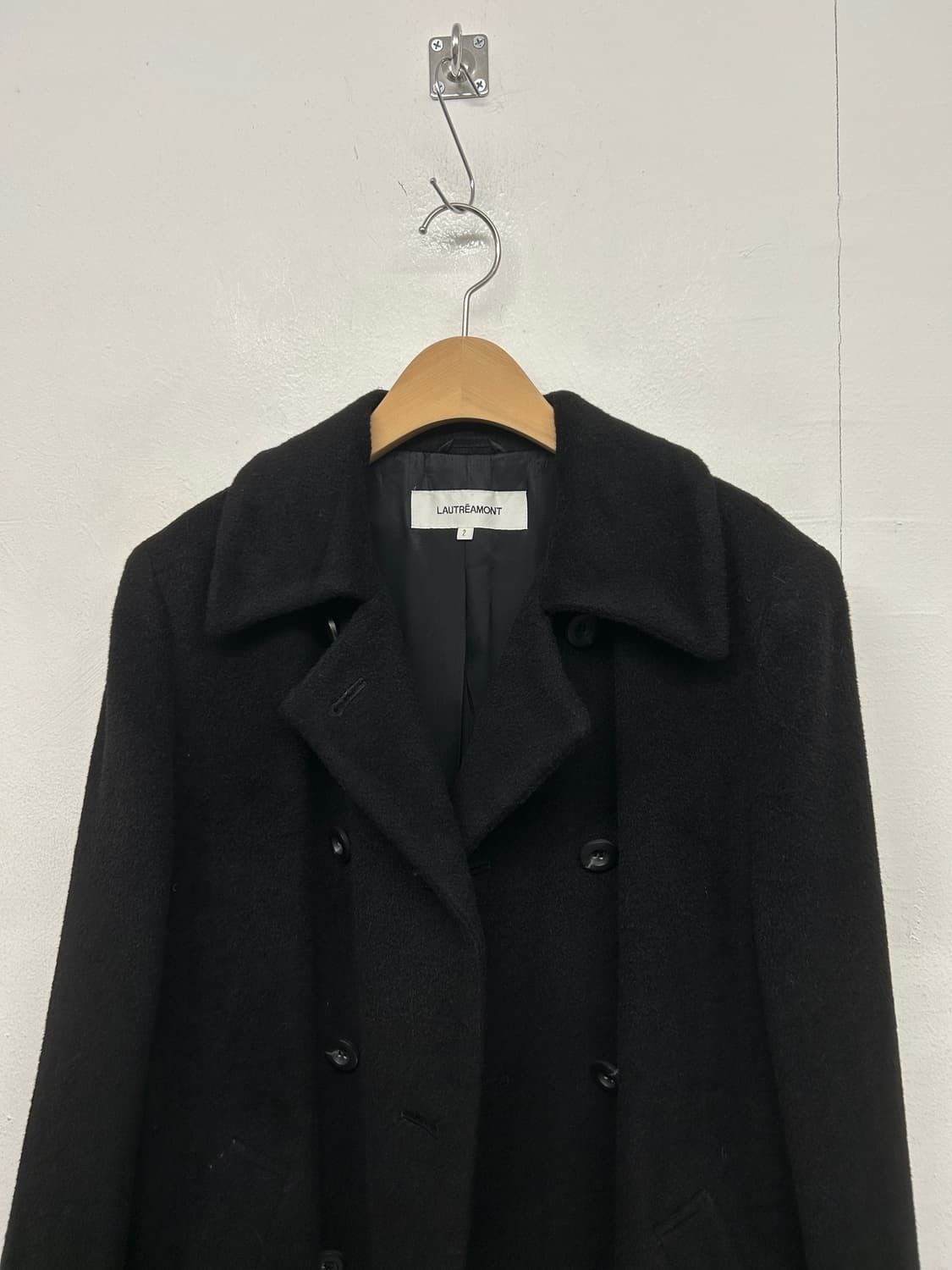 LAUTREAMONT 블랙 롱 코트 상품이미지4