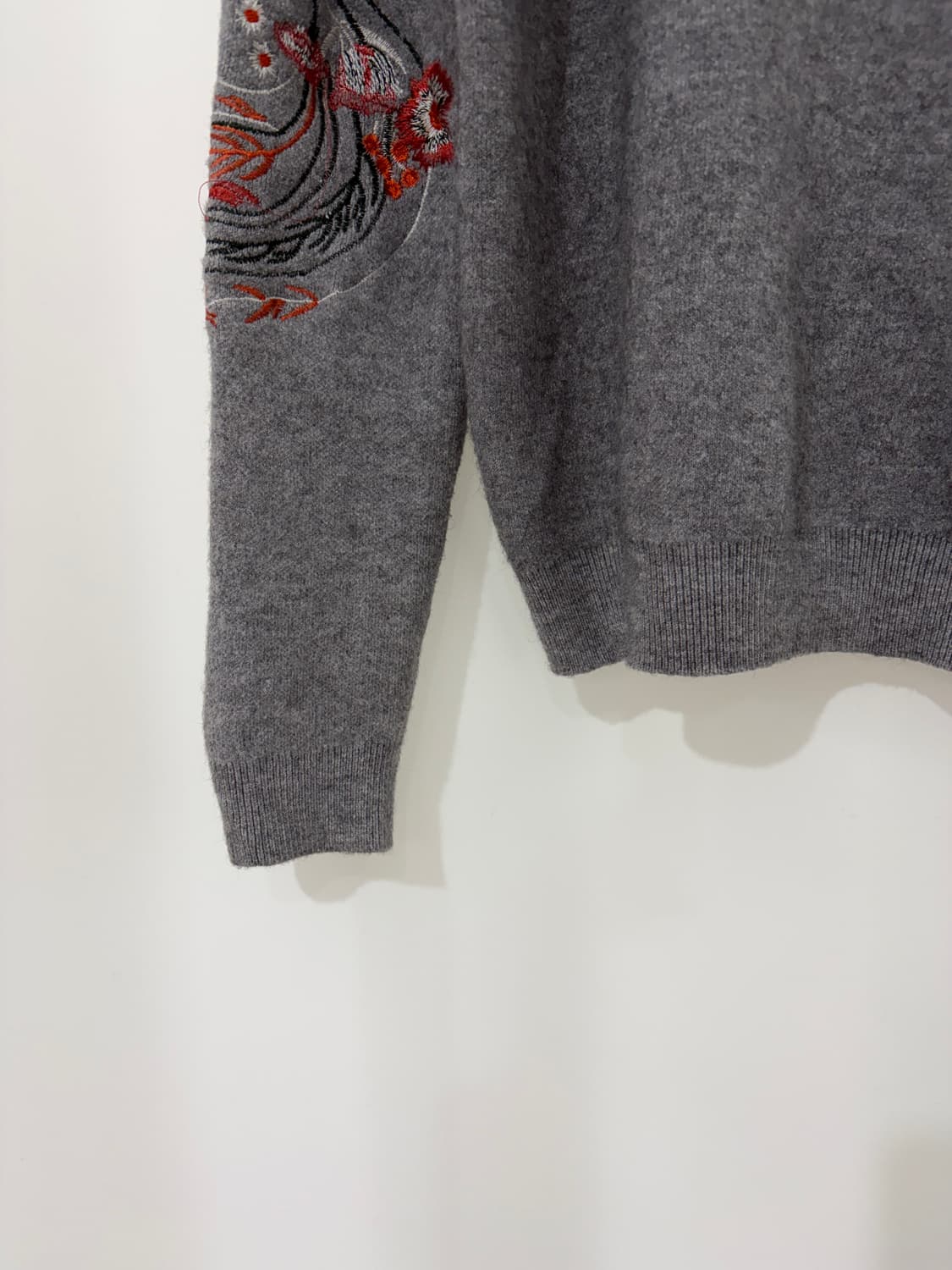 vintage embroidery knit zip up 상품이미지5