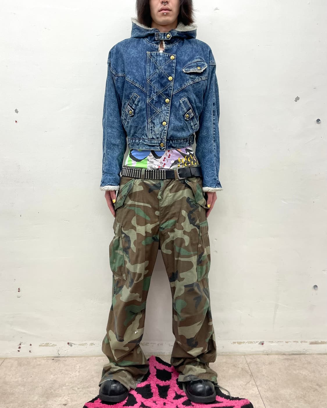 multi-pocket denim cropped hoodie jacket 상품이미지5