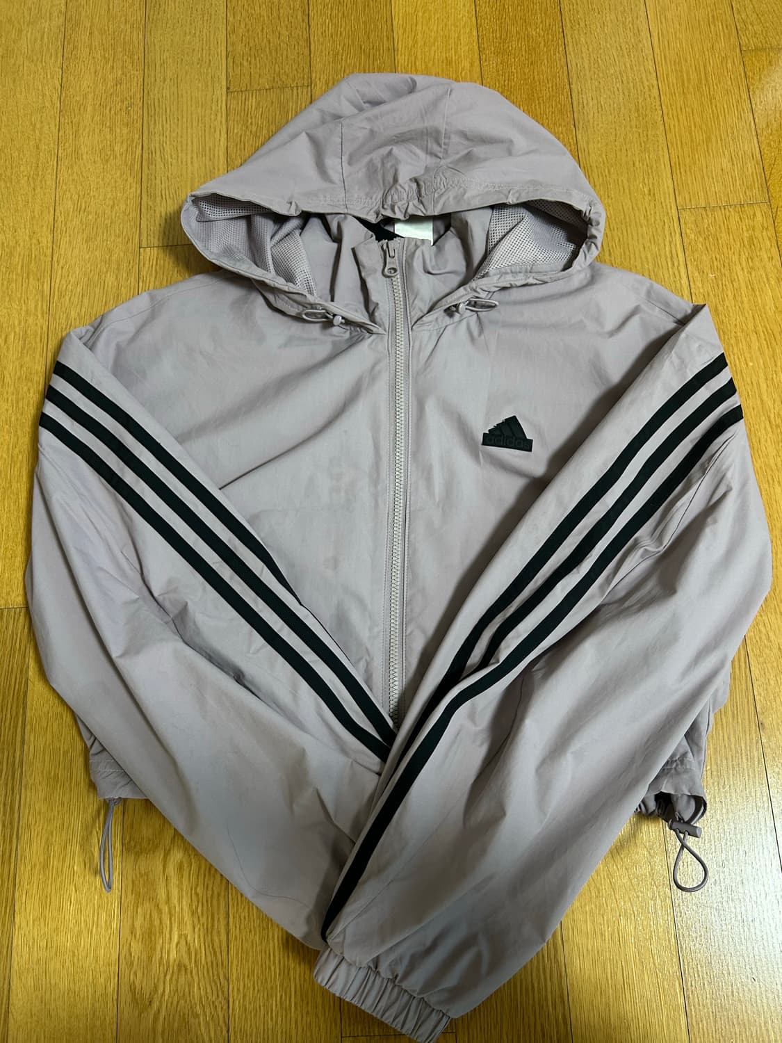 아디다스 여성 크롭 바람막이 라벤더 상품이미지4