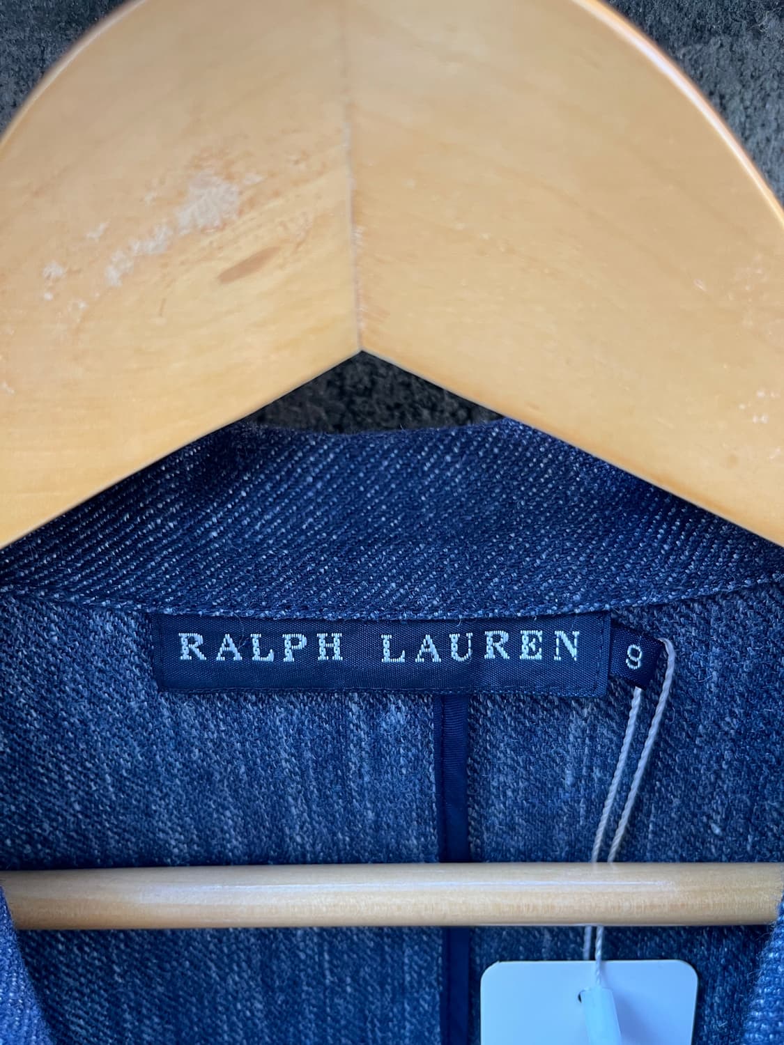 빈티지 Ralph Lauren 블루 라벨 워시드 데님 블레이저 자켓  상품이미지3