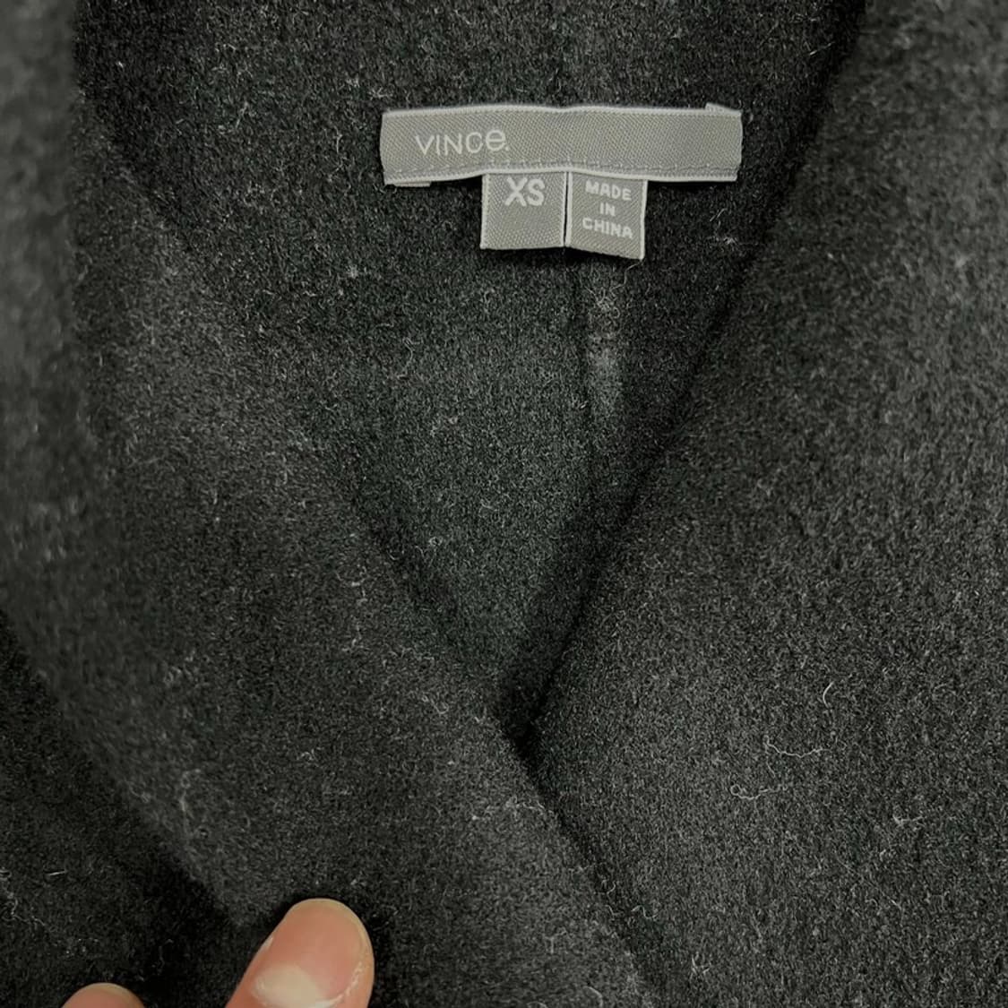 빈스 레더포인트 빅카라 울코트 v1247 상품이미지6