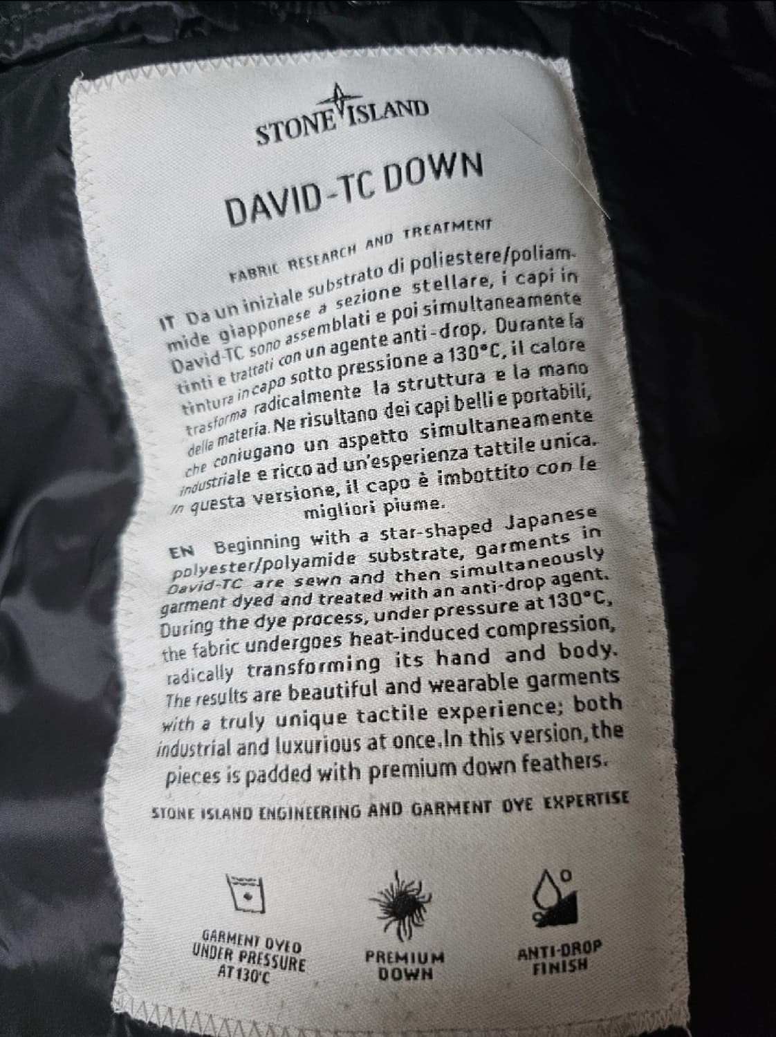 스톤아일랜드 다비드tc 롱패딩(M/100/정품 상품이미지9