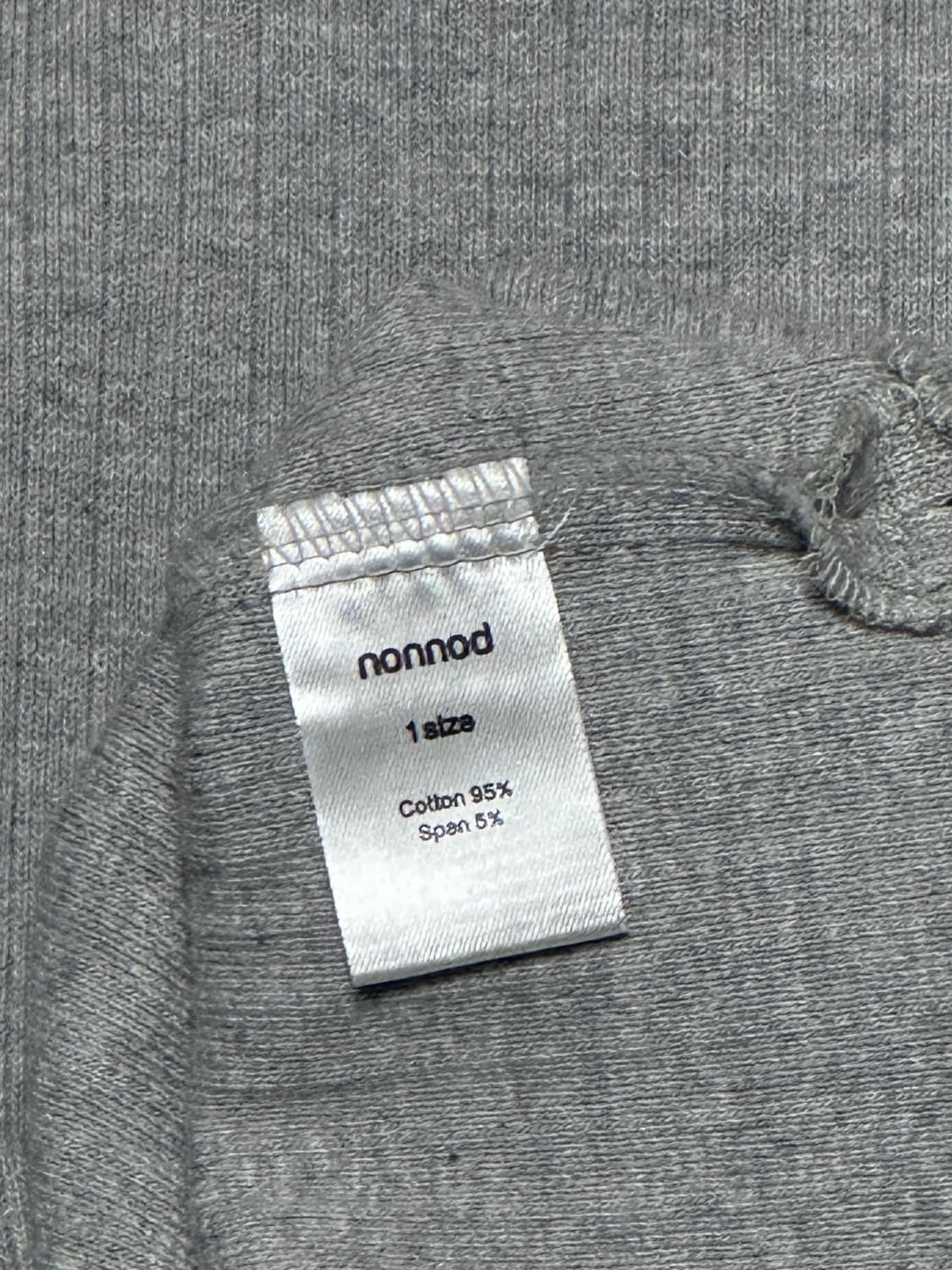 논노드 핑거홀 헨리넥 그레이 상품이미지3