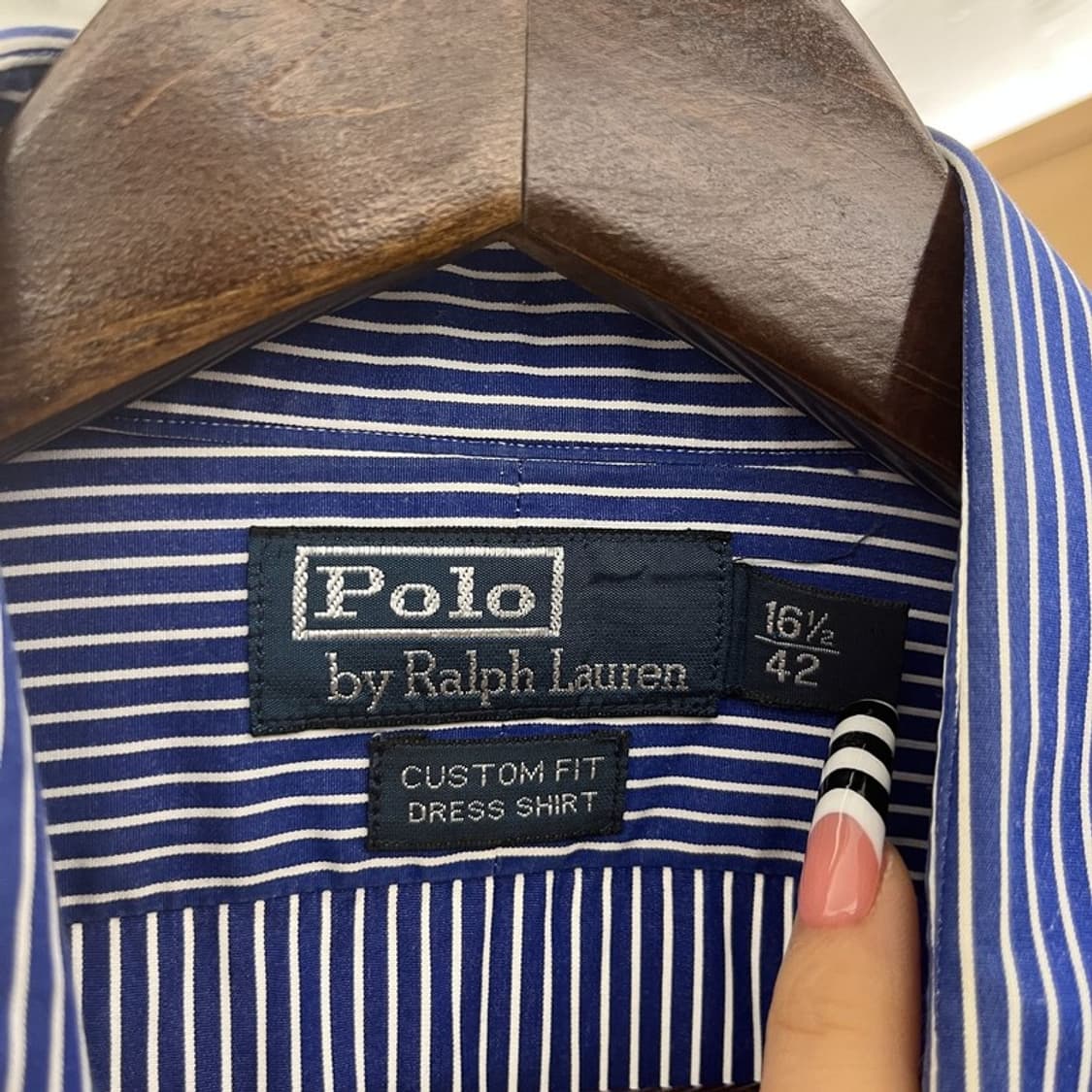 폴로 랄프로렌 모던 캐주얼 커스텀핏 드레스 셔츠 100 C10065 상품이미지5