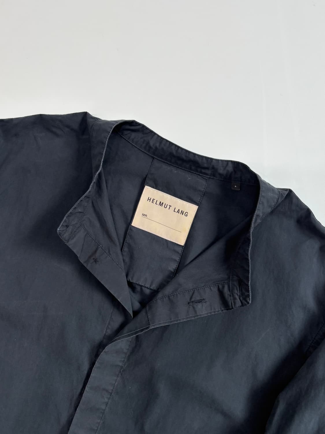 Helmut Lang 헬무트랭 딥그레이 논카라 버튼 자켓 상품이미지6