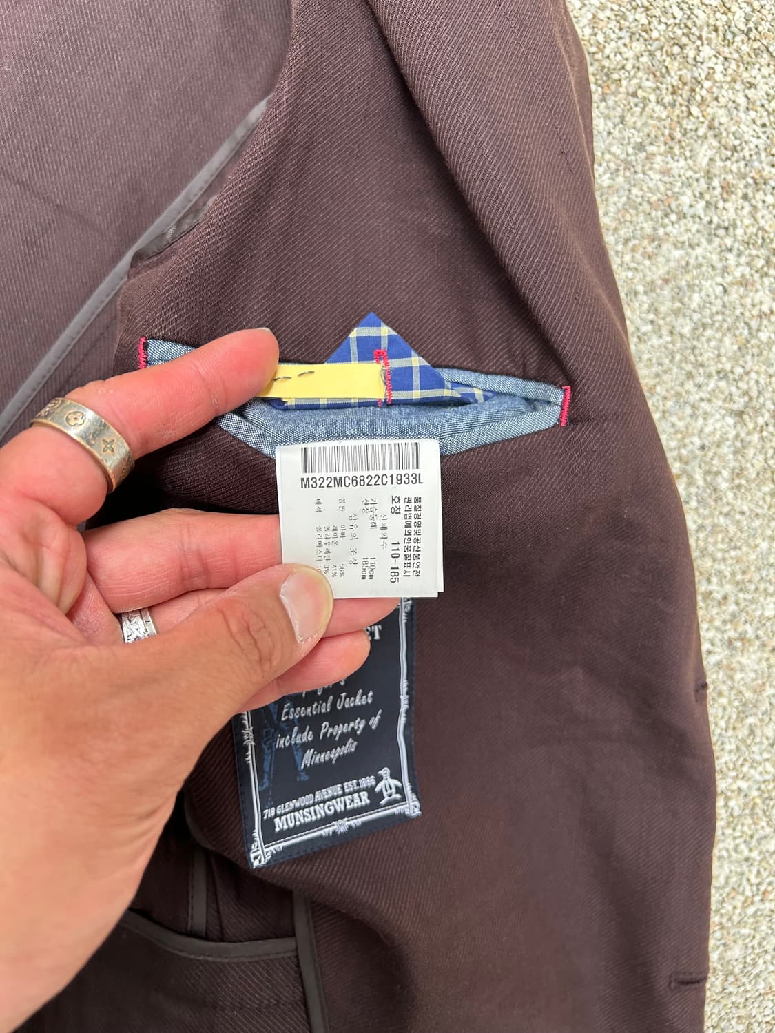 먼싱웨어 브라운컬러 빈티지 린넨 블레이져 상품이미지5