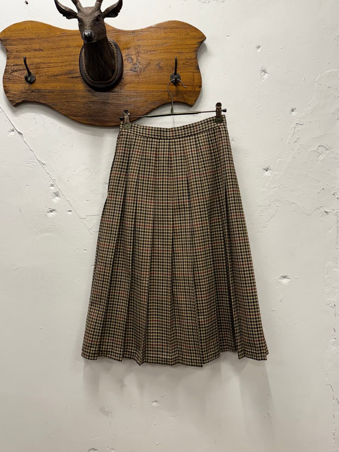 23) J.Press Wool Pleated Check Skirt 상품이미지5