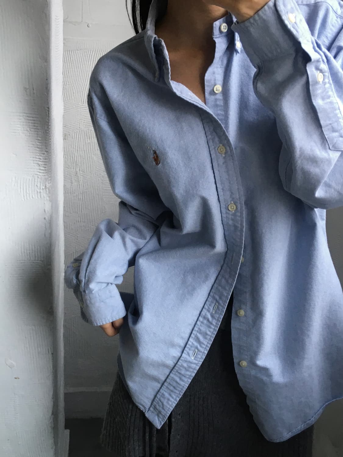 Polo 폴로 랄프로렌 신형 스카이블루 솔리드 셔츠 상품이미지2