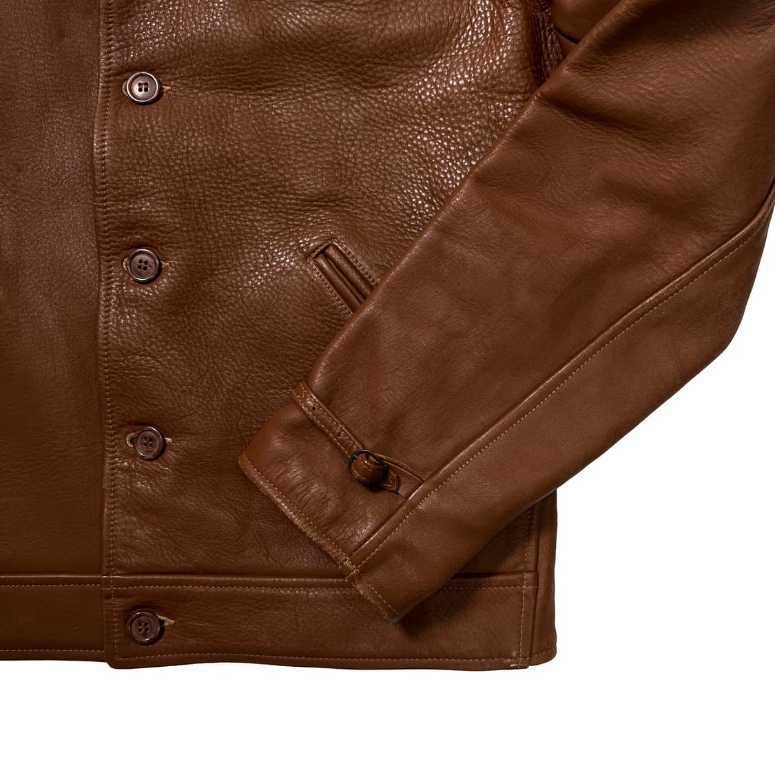 웨어하우스 레더 스포츠 자켓 브라운 (L) 상품이미지5