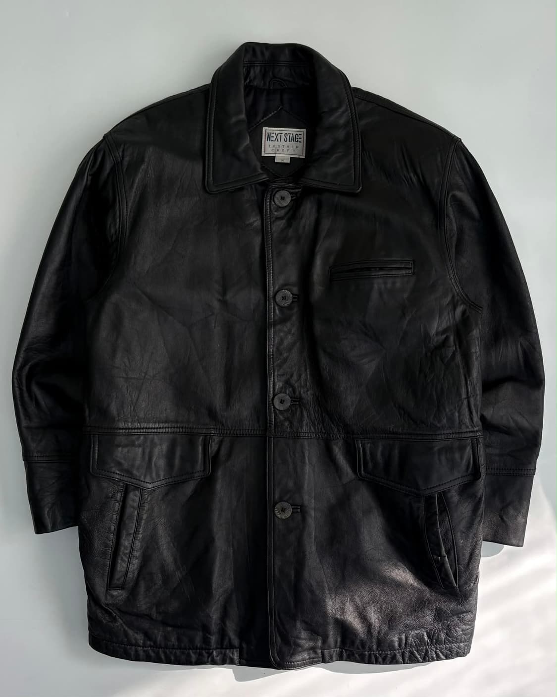 [M] 일본빈티지 양가죽 레더 자켓 상품이미지2