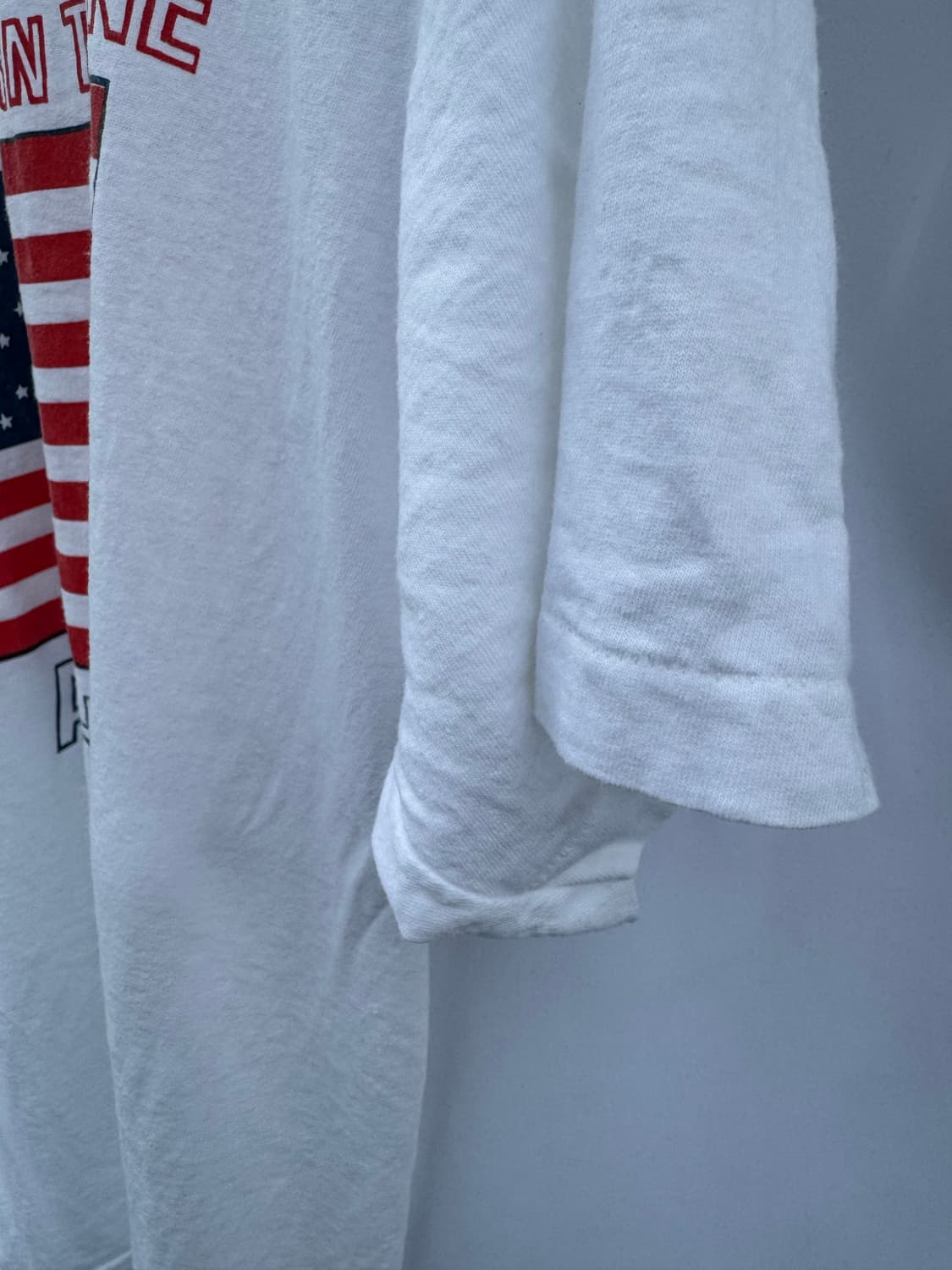 90s USA Hanes ‘ASSHOLE’ Flag Tee 상품이미지4