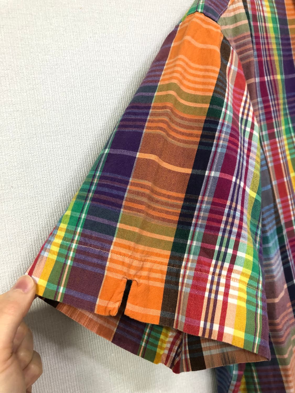 폴로 랄프로렌 남성 마드라스 체크 반팔 셔츠 XL 상품이미지4