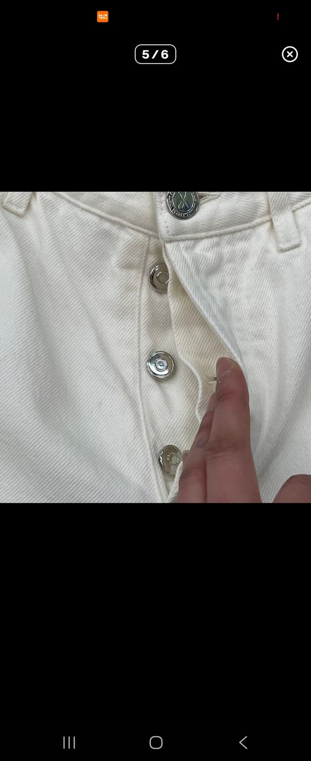 아페쎄 버튼플라이 화이트 데님 26사이즈 상품이미지4