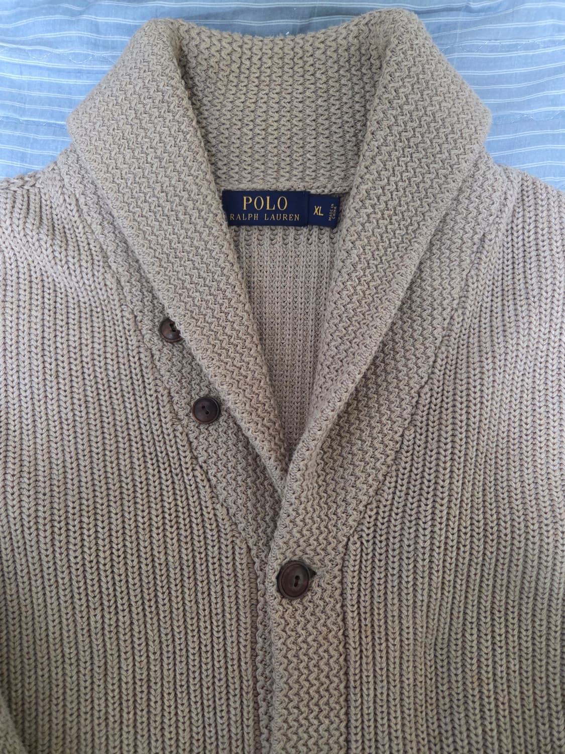 폴로 베이지가디건 상품이미지2