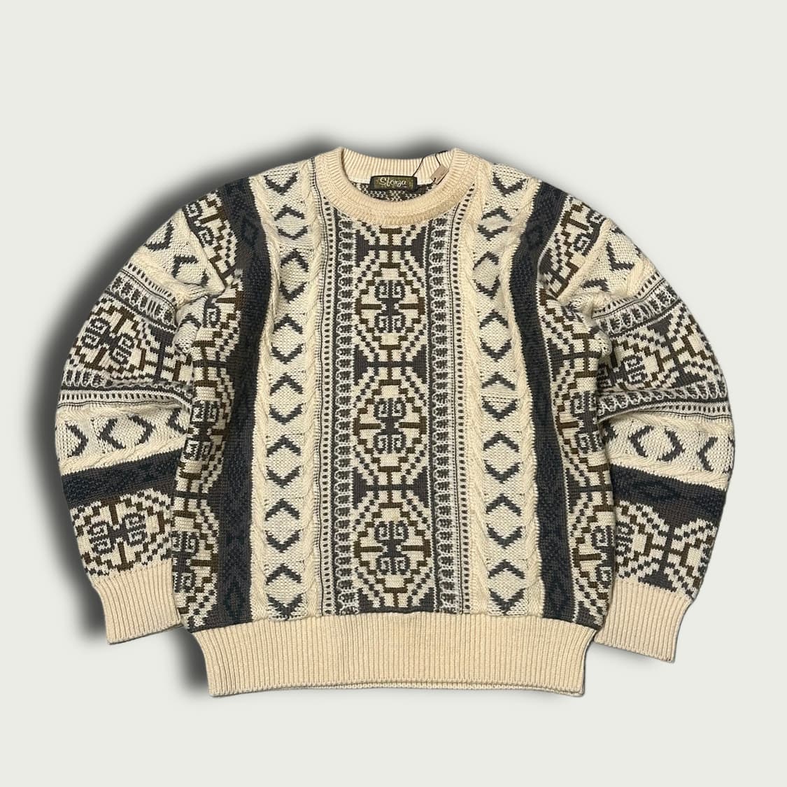 JPN 울 케이블 패턴 니트 상품이미지1