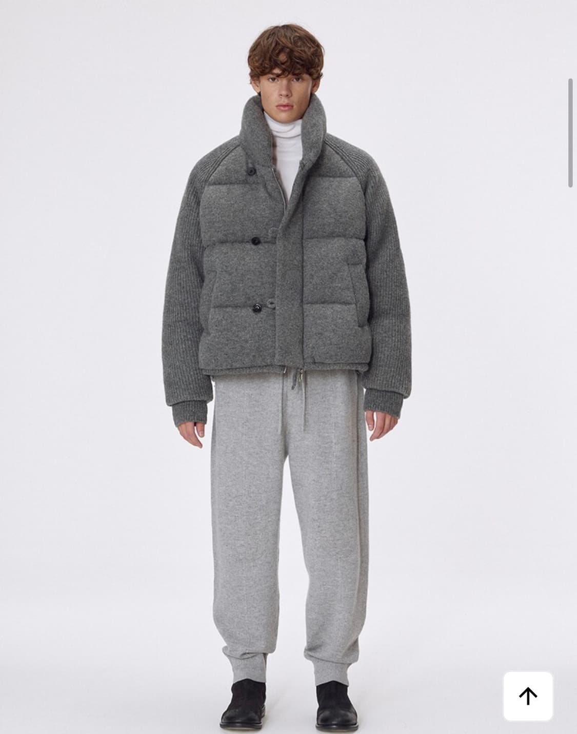 우마뭉 Pure shetland wool puffer jacket 사이즈 상품이미지10